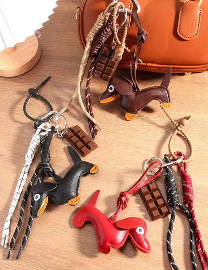 Leather Dog Rope Braided Bag Charms