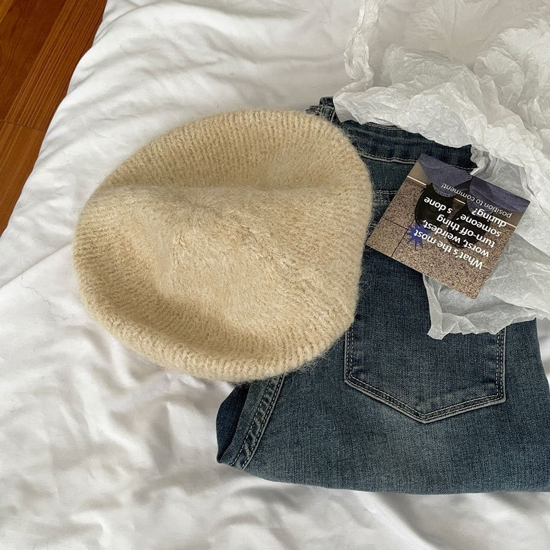 Wool Knit Beret Hat