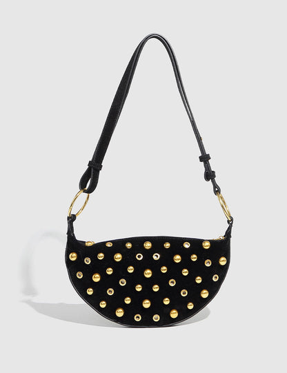 Trendy Studded Polka Dot Shoulder Bag