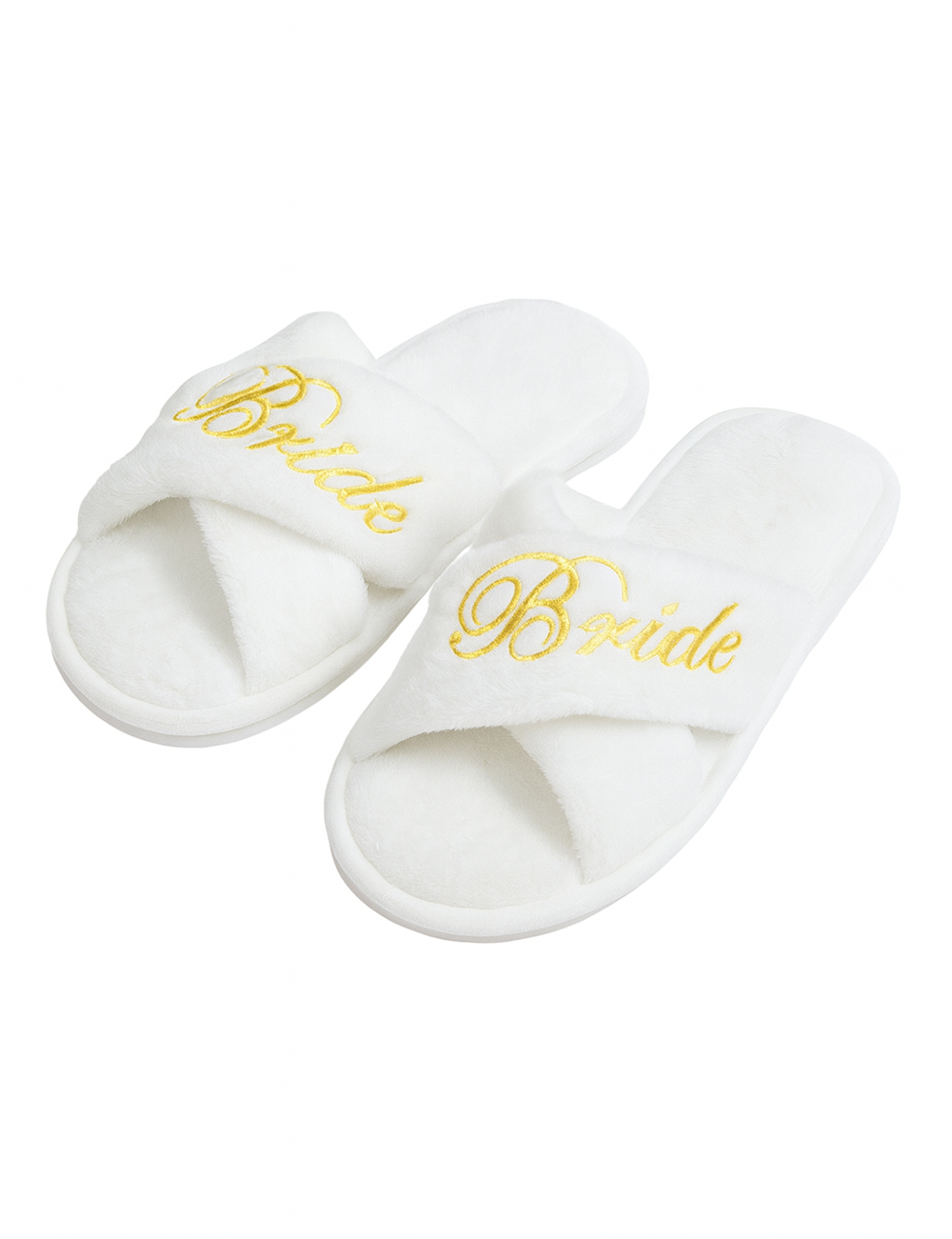 Simple Embroidered Letter Fuzzy Home Slippers