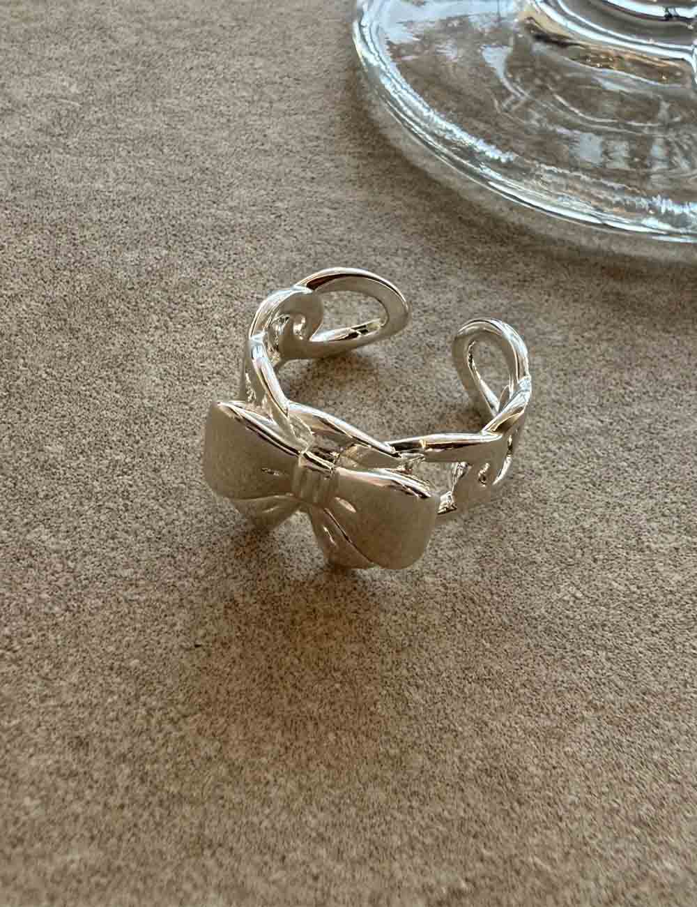 Trendy Silver Wide Open Band Ring