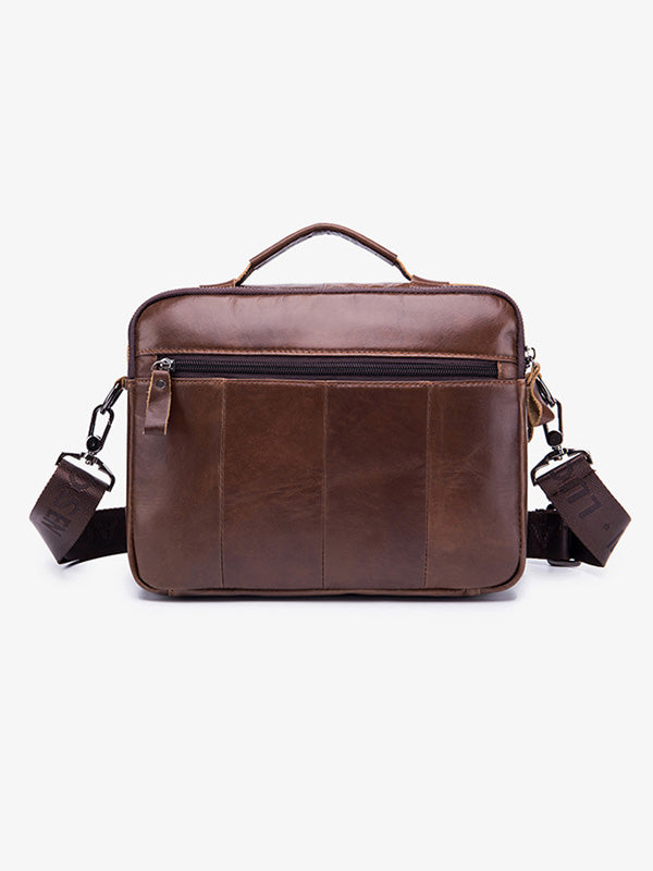 Leather Handbag Business Briefcase Crossbody Shoulder Bag