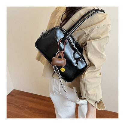 Vintage Crossbody Satchel With Charm