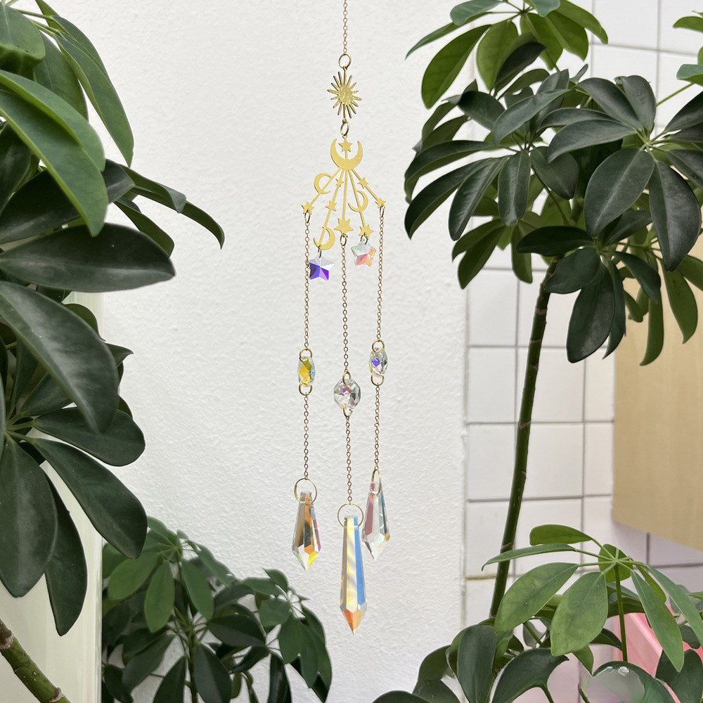 Star Moon Crystal Home Hangings