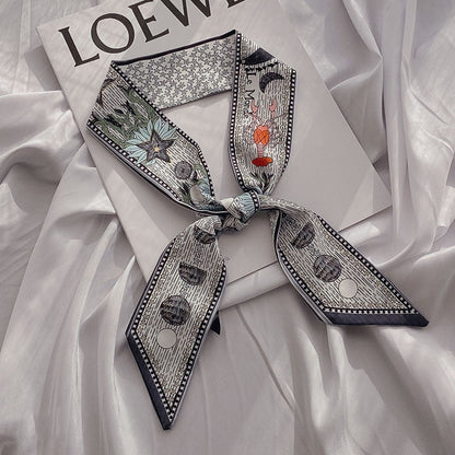 Tarot Pattern Slim Long Hair Scarf