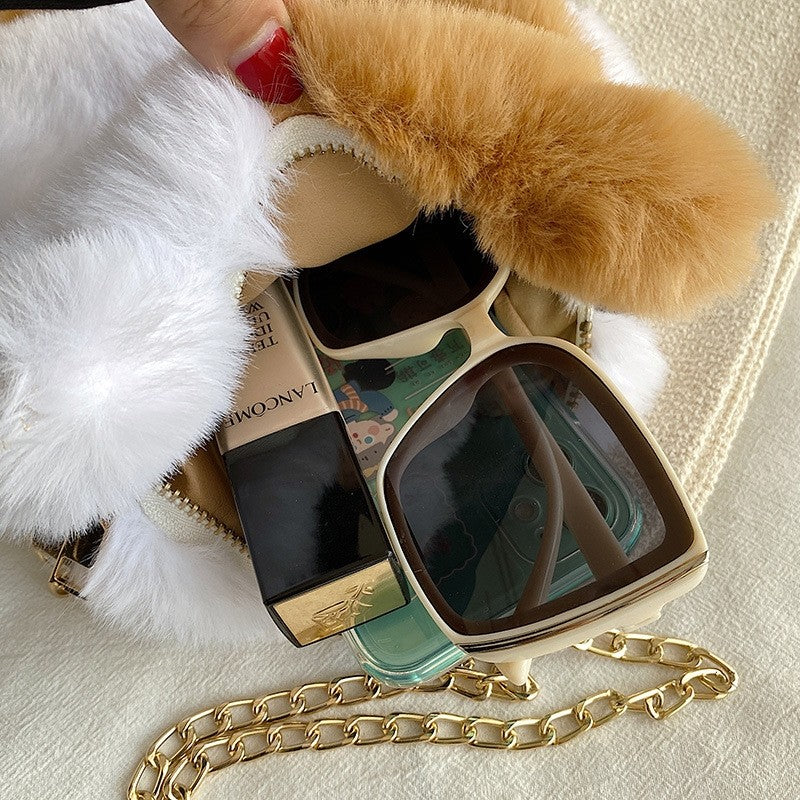 Cartoon Cute All-Match Plush One-Shoulder Diagonal Bag