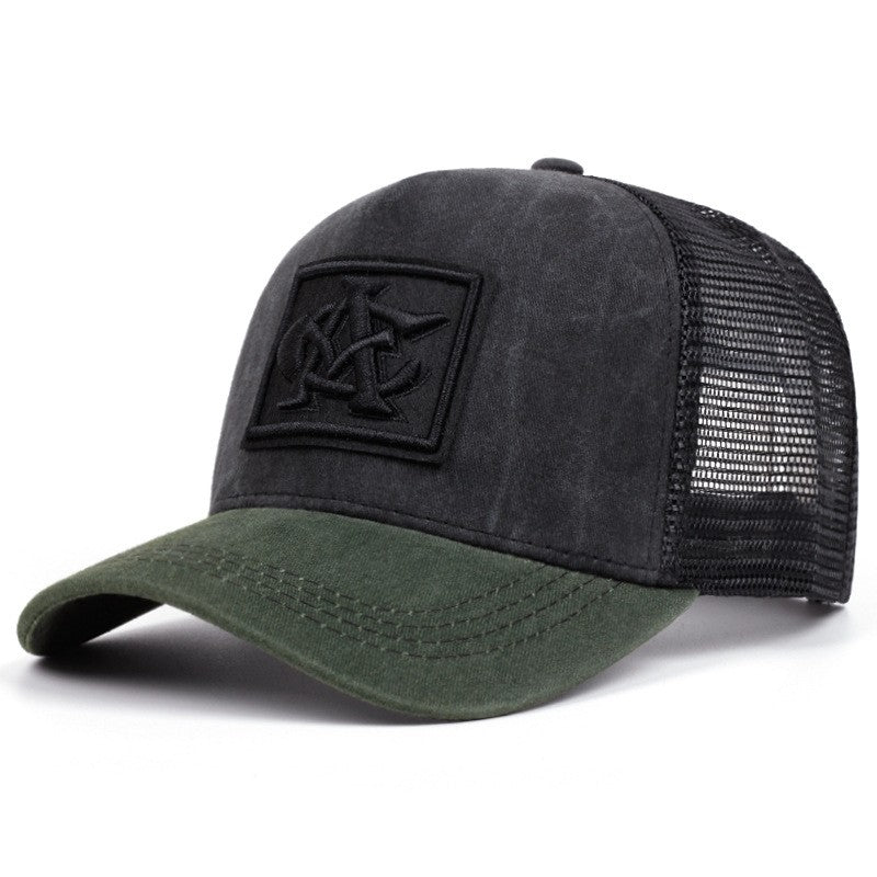 AC Letter Embroidered Flat Brim Baseball Cap Unisex Design