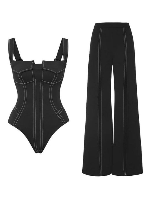 Strap One Piece Swimweat Split Cover