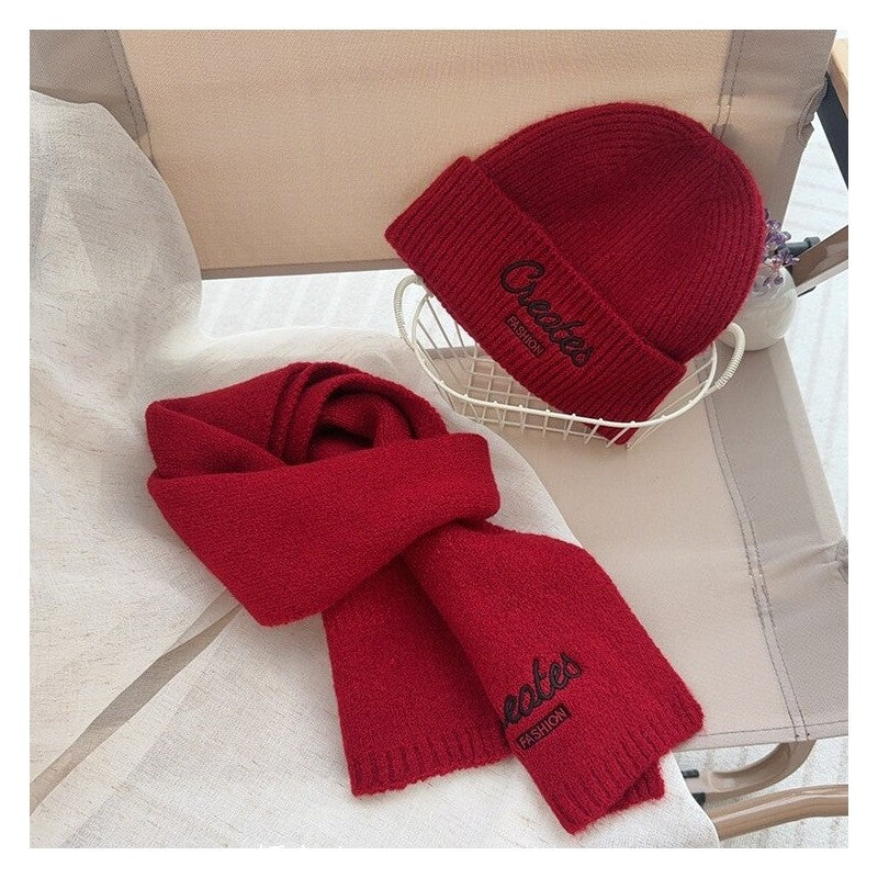 Kids Knit Hat Scarf Set