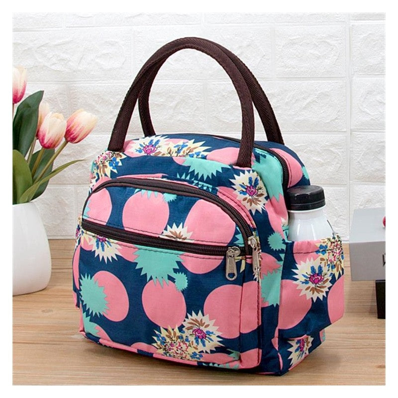 Polka Dot Sunflower Rose Bear Lunchbox Bag