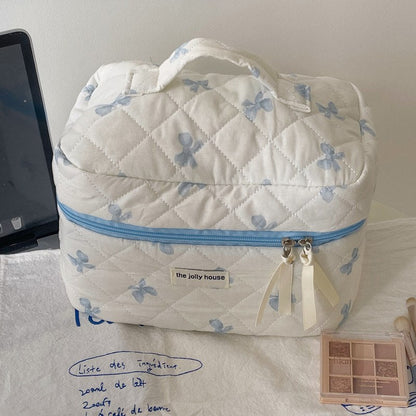 Bow Print Cute Portable Make Up Bag