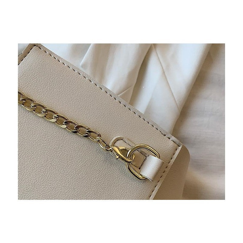 Plain One Shoulder Crossbody Chain Bag