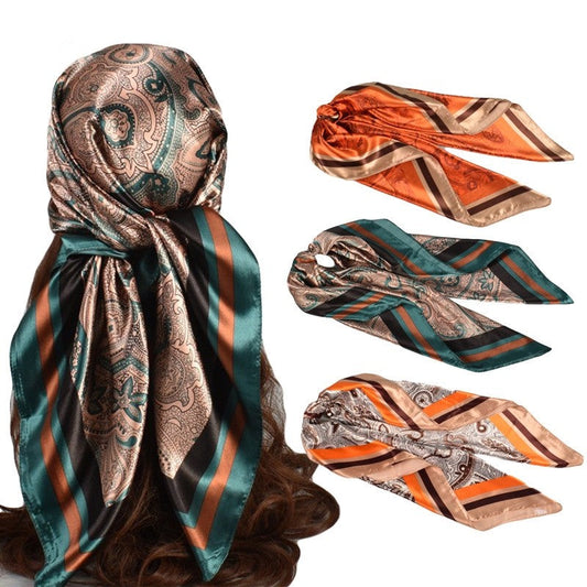 Retro Fashion Geometric Pattern Square Scarf