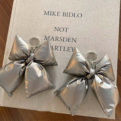 Elegant Solid Color Bow Knot Bag Charm