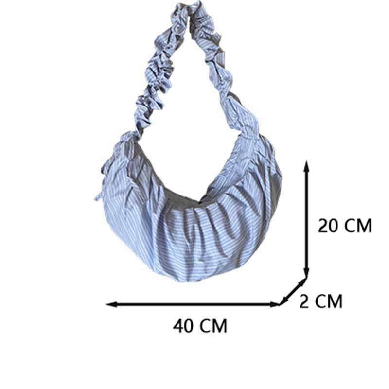 Striped Color Contrast Large Capacity Crossbody Bag