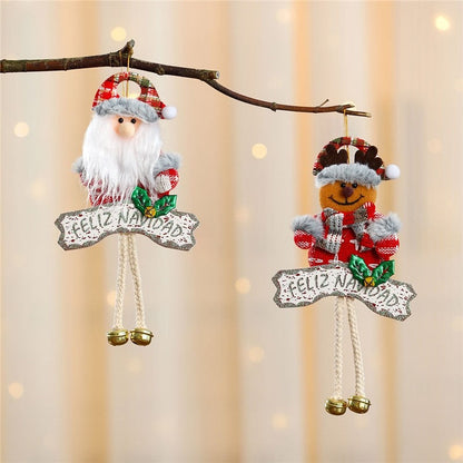 Hanging Alphabet Plaque With Bell On Wooden Board