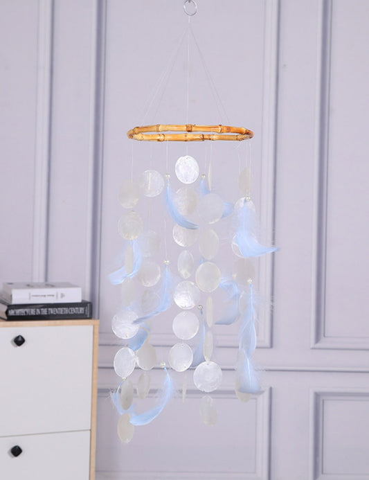 2+Simple Shell Feather Hangings