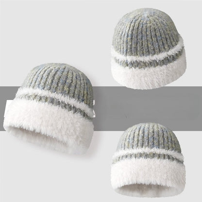 Colorful Striped Simple Plushed Bucket Hat