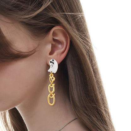 Halloween Acrylic Ghost Drop Dangle Earrings