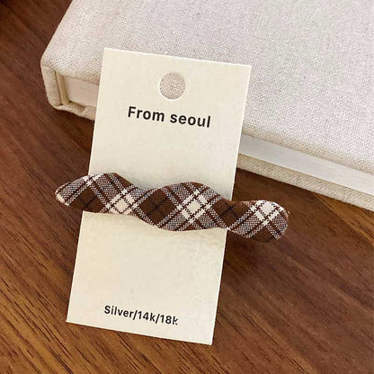 Color Block Geometric Plaid Hair Clip