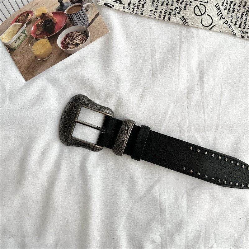 Vintage Metal Punk Adjustable Waist Belt