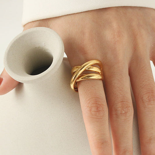 Cross Simple Metal Cool Rings
