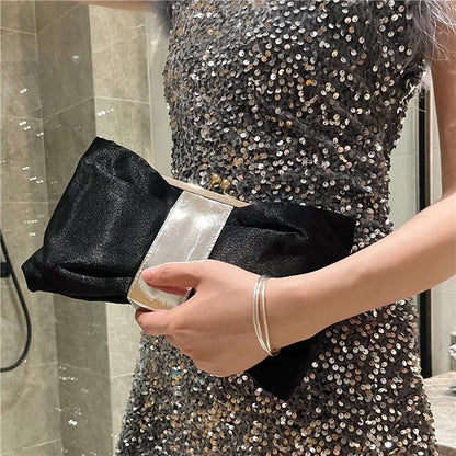 Rhinestone Bow Evening Clutch