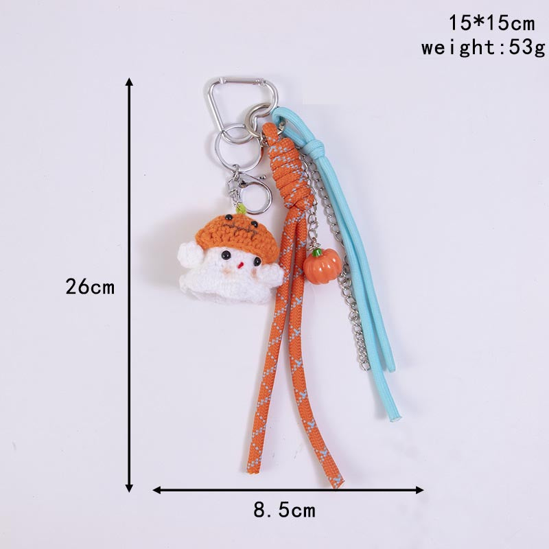 Halloween Pumpkin Rope Braided Bag Charm