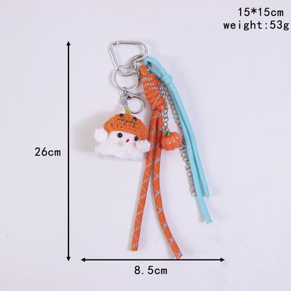 Halloween Pumpkin Rope Braided Bag Charm