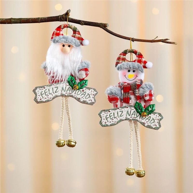 Hanging Alphabet Plaque With Bell On Wooden Board