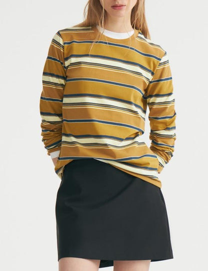 Casual Loose Striped Pullover T-Shirt