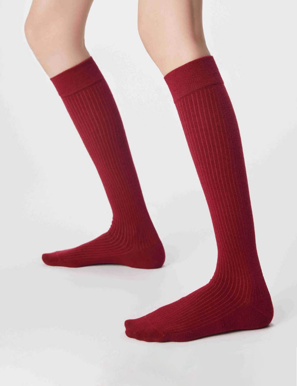 Casual Solid Color Knee High Wool Socks