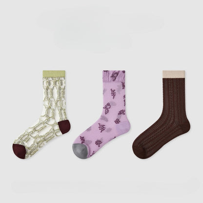 Mesh Jacquard Breathable Thin Socks