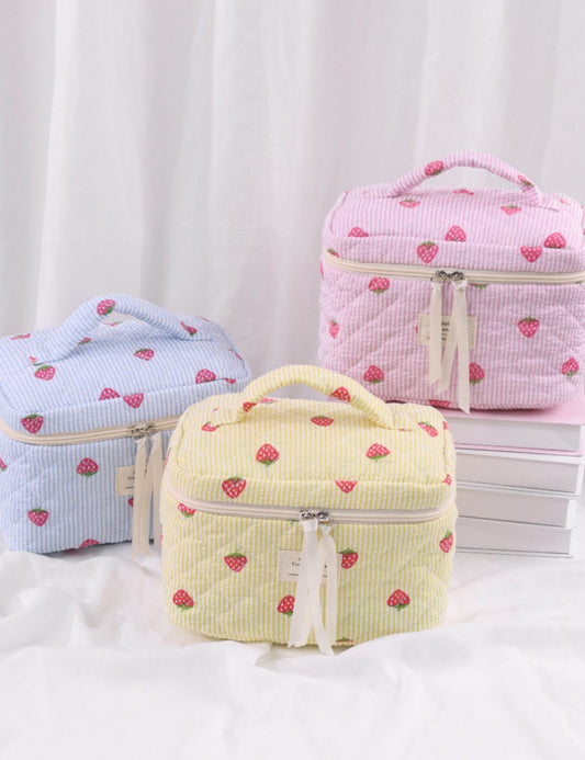 Candy Color Sweet Large Capacity Make Up Bag