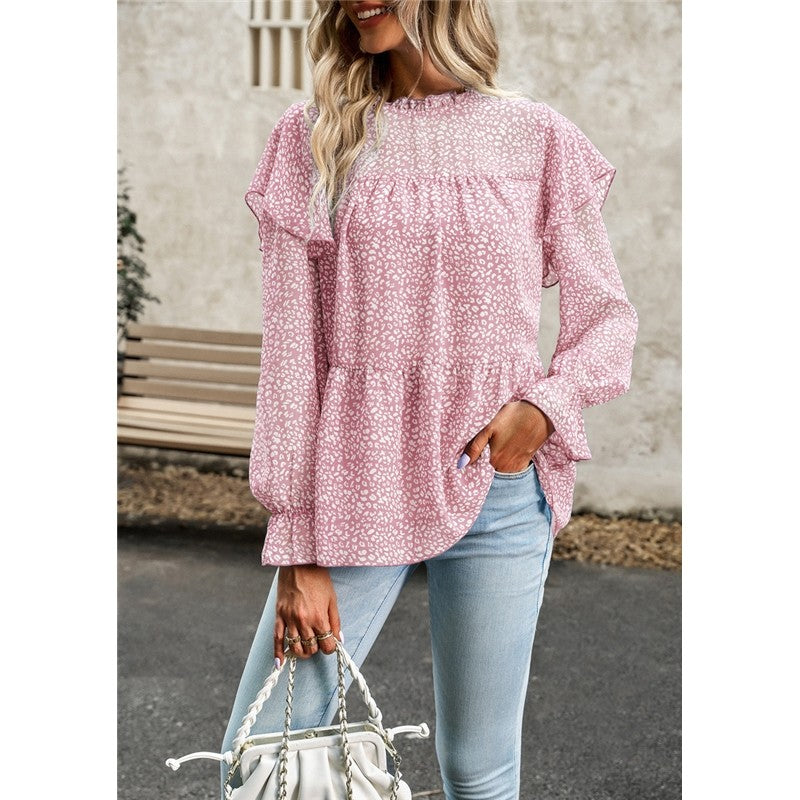 Lotus Lantern Sleeve Floral Shirt