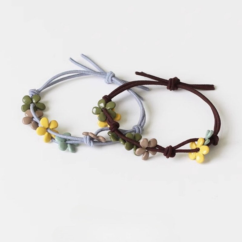 Colorful Flower Knot Hair Ties