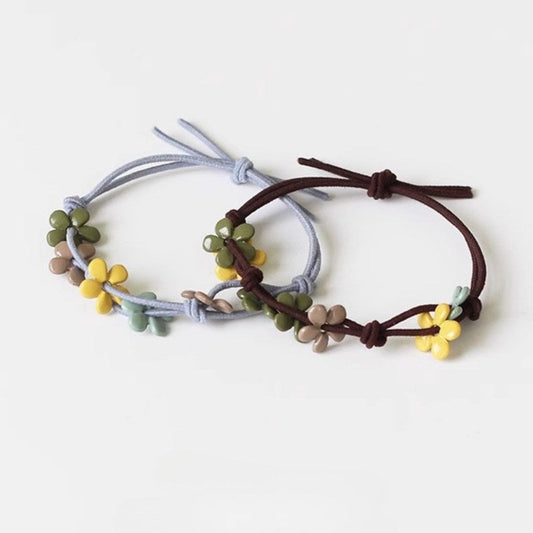 Colorful Flower Knot Hair Ties