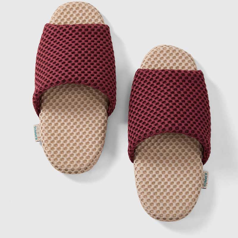 Simple Soft Mesh Breathable Home Slippers