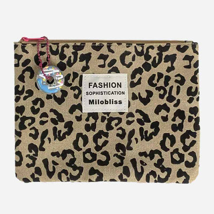 Leopard Print Portable Makeup Bag