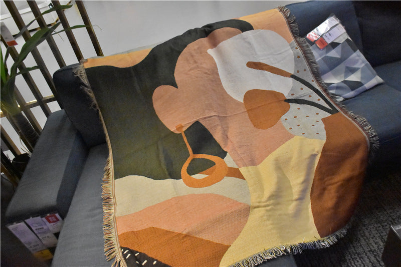 Cozy Artistic Print Tapestry Sofa Throw Blanket