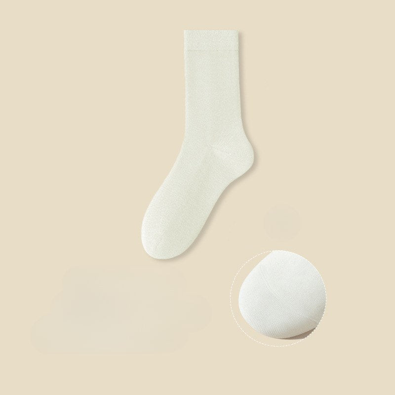 Solid Color Cotton Simple Socks