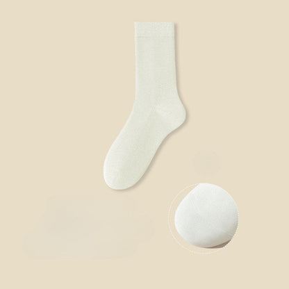 Solid Color Cotton Simple Socks