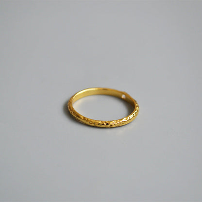 Vintage Gold Plated Rhinestone Thin Ring