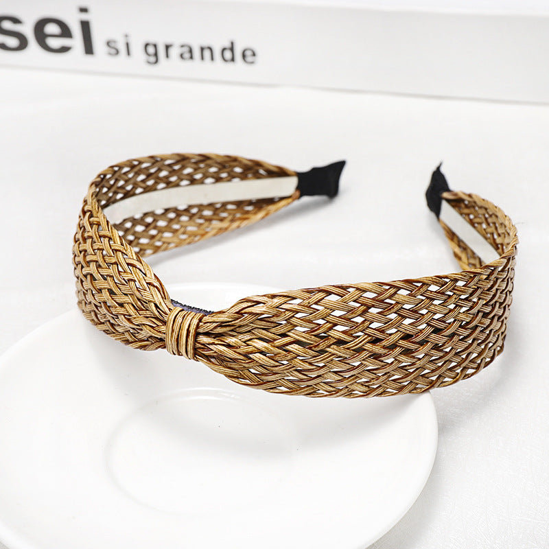 Vintage Handmade Straw Knot Headbands