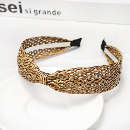 Vintage Handmade Straw Knot Headbands