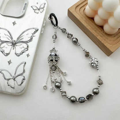 Minimalist Crystal Tassel Keychain Bag Charm