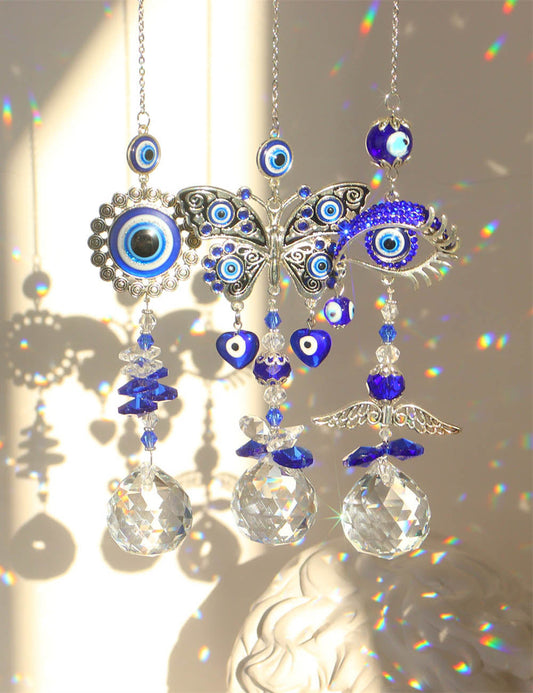 Butterfly Evil Eye Crystal Rhinestone Sumcatcher
