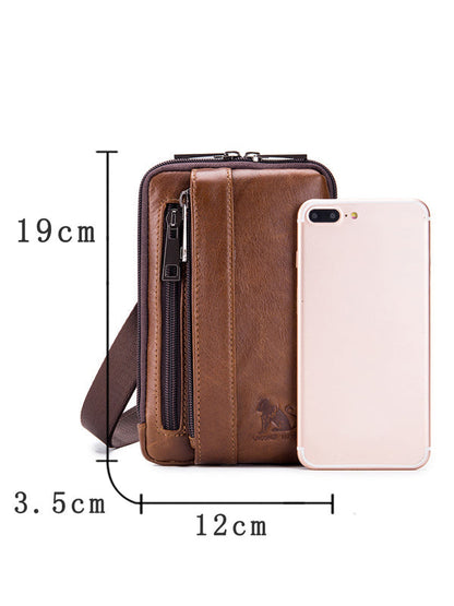 Business Zipper Multi-layer Pocket Purse Crossbody Bag