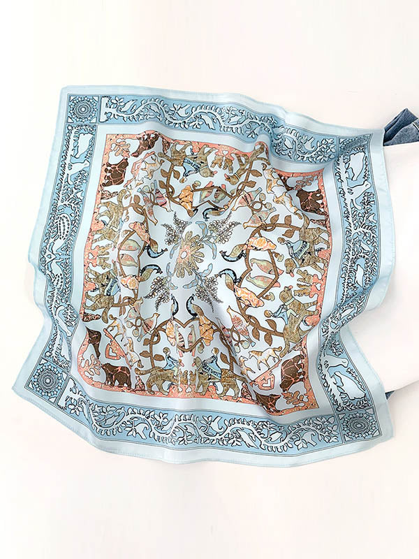 Animal Printed Sun-Protection Small Square Scarf