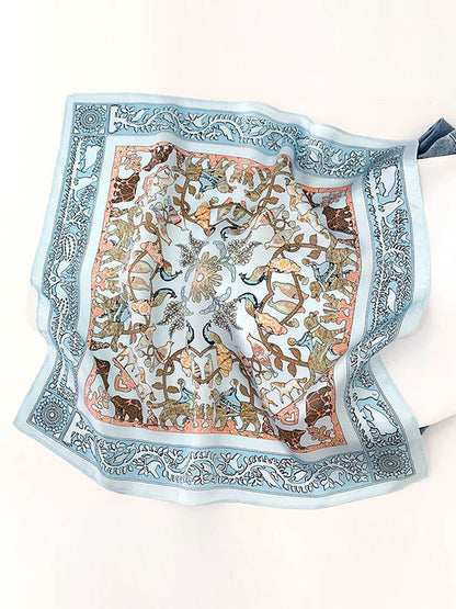 Animal Printed Sun-Protection Small Square Scarf